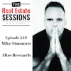 Real Estate Sessions Rewind – Mike Simonsen, CEO – Altos Research