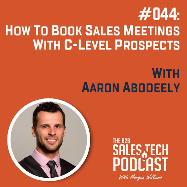 #044: How to Book Sales Meetings with C-Level Prospects with Aaron Abodeely