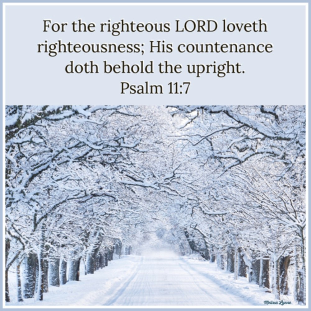 January 13, 2021 - The Righteous LORD Loveth Righteousness