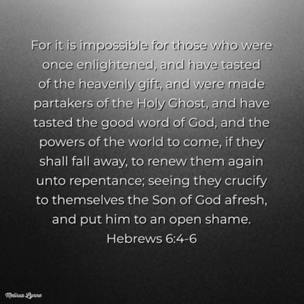 November 4, 2022 - Good Word of Warning from Hebrews