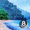 Rain on Beach White Noise 8 Hours | Tropical Rainstorm & Ocean Waves Sounds for Sleep, Studying, Relaxation