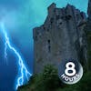 Rain on Castle with Thunder and Lightning 8 Hours | Rainstorm White Noise for Sleeping or Studying