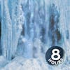Icy Waterfall Sounds 8 Hours | Falling Water and Snowstorm Ambience