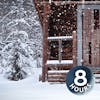 8 Hours Relax to Snowstorm Sleep Sounds | Cozy Log Cabin in the Snow