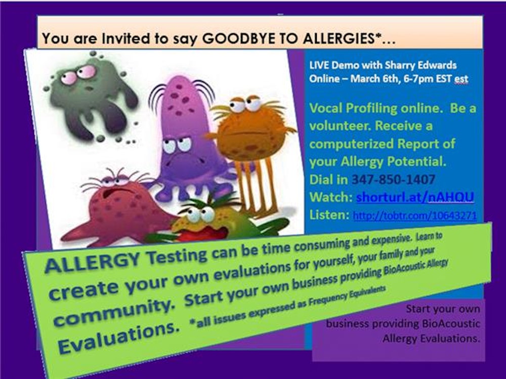 You are Invited to Say GOODBYE to ALLERGIES