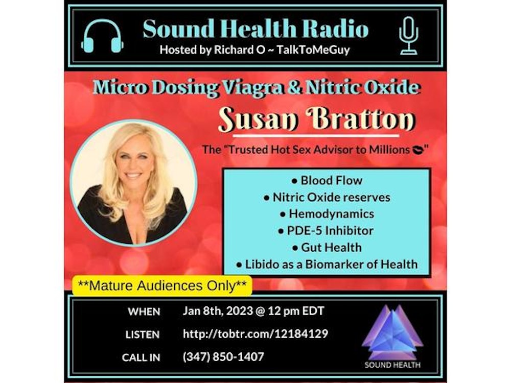 Susan Bratton discusses Micro Dosing Viagra and Nitric Oxide