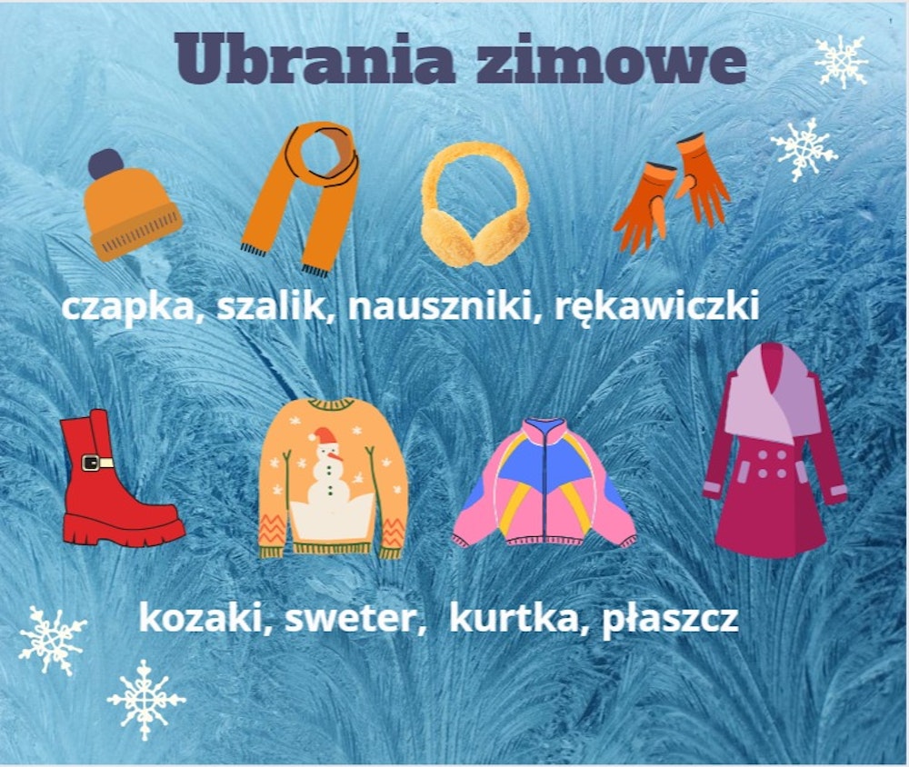 #323 Ubrania zimowe - Winter Clothes