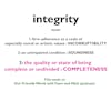 The Art of Integrity