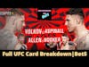 UFC Fight Night: Tom Aspinall vs Alexander Volkov | Full Card | Breakdowns | Predictions | Bet$$