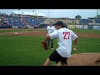 Chris Van Vliet first pitch at Lake County Captains game