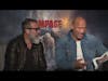 The Rock & Jeffrey Dean Morgan laugh at an old photo of The Rock, Rampage, John Cena
