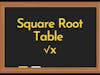Square Root Table Calculator