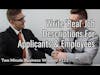 Write 'Real' Job Descriptions For Applicants & Employees (Two Minute Business Wisdom)