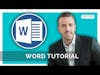How To Use Word - Tutorial For Beginners