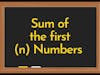 Sum of the First (n) Numbers Calculator