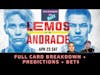 UFC FIGHT NIGHT: JESSICA ANDRADE VS AMANDA LEMOS | FULL CARD | BREAKDOWN | PREDICTIONS | BET$$