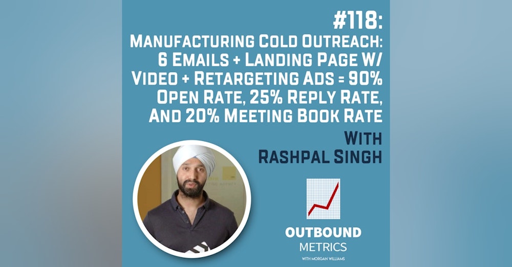 #118: Manufacturing Cold Outreach: 6 Emails + Landing Page w/ Video + Retargeting Ads = 90% open rate, 25% reply rate, and 20% meeting book rate (Rashpal Singh)