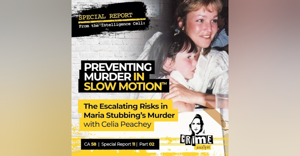 58: Special Report from the Intelligence Cell | Ep 58 | Preventing Murder in Slow Motion™: The Escalating Risks in Maria Stubbing’s Murder with Celia Peachey, Part 2