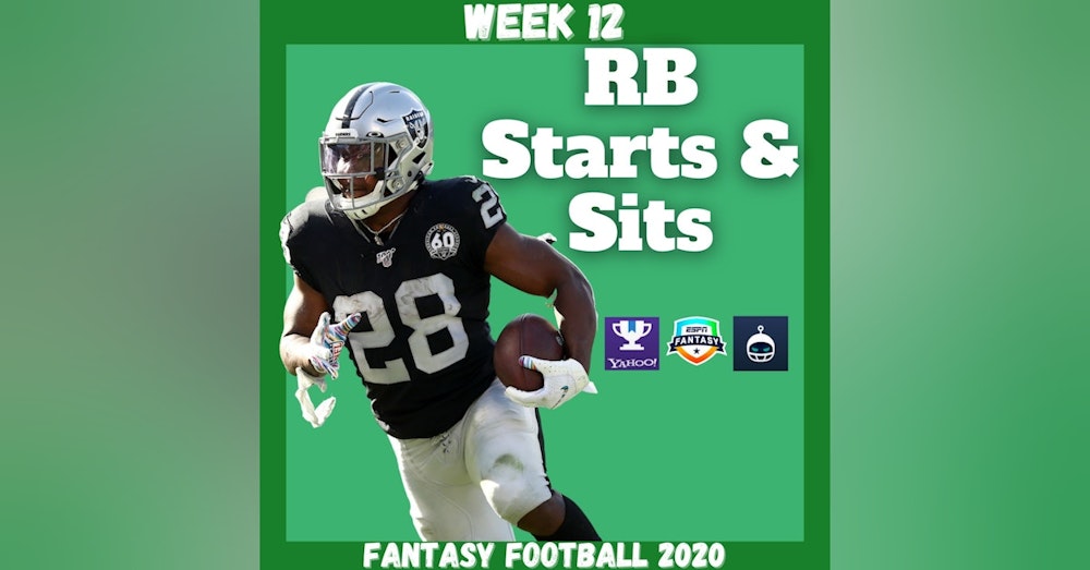 Fantasy Football 2020 | Week 12 RB Starts & Sits Every Matchup