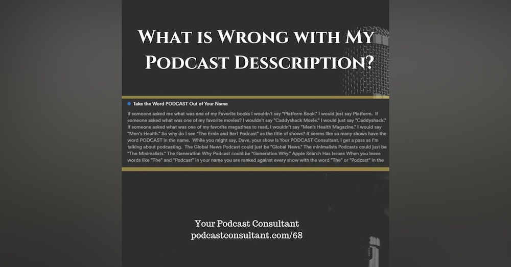 What Wrong With My Podcast Formatting? No Links?