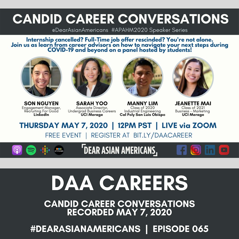 065 // Candid Career Conversations // A DAA Career Chat with Career Professionals from May 7, 2020
