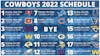 Dallas Cowboys 2022 Game By Game Predictions