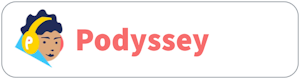 Podyssey podcast player badge