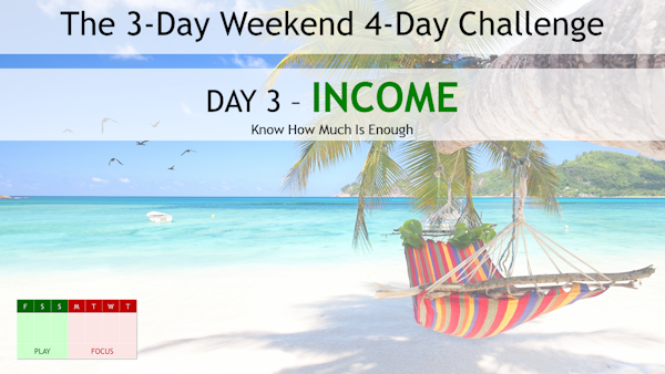 152. Know How Much Income Is Enough - Day 3 of the 3-Day Weekend Challenge