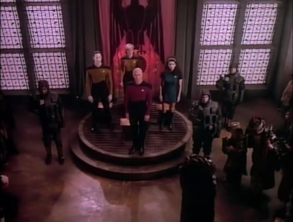 Picard Stands Up For His Team; And Sits Down