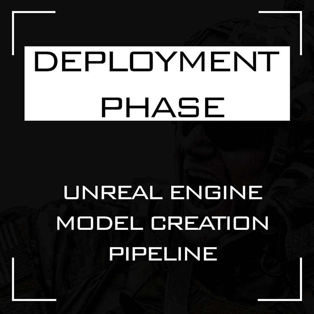 Deployment phase of the Unreal Engine 3D model creation pipeline