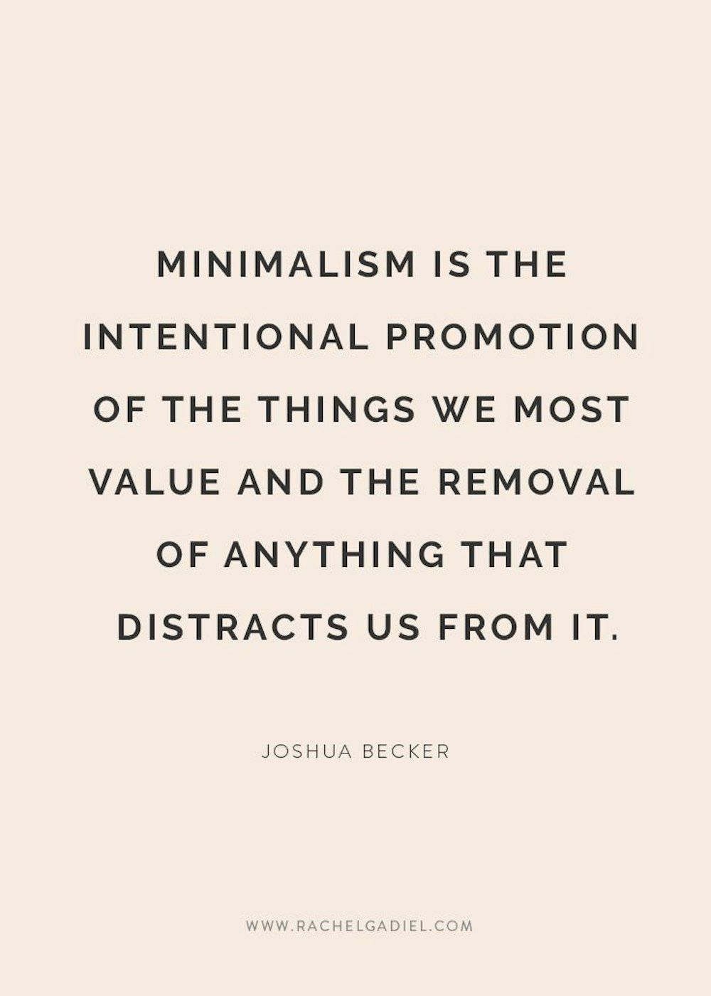 How to become a minimalist