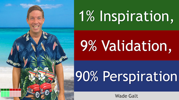199. 1% Inspiration, 9% Validation, 90% Perspiration