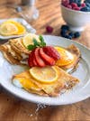 Gluten-Free Citrus Crepes with Lemon Curd and Whipped Cream
