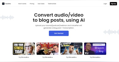 image for Turn Your Videos Into Blog Posts with One Simple Click with Voice Pen!
