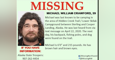 image for ON THIS DAY: Missing Michael Crawford- Cooper Landing, Alaska