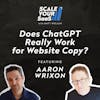 257: Does ChatGPT Really Work for Website Copy? - with Aaron Wrixon