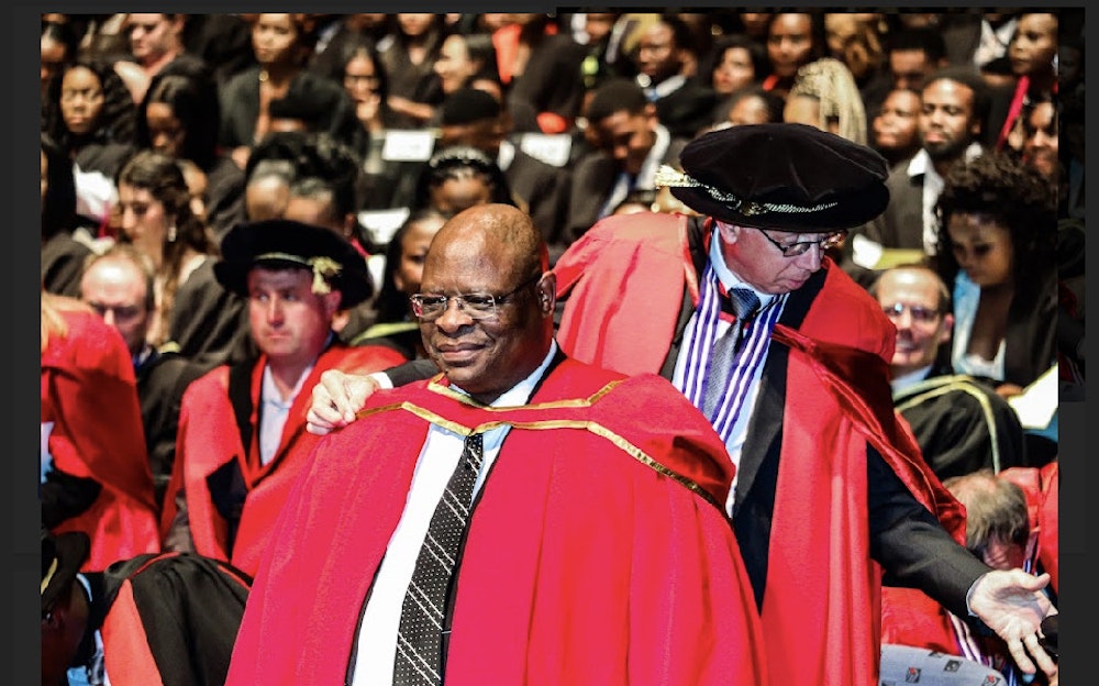 RHODES UNIVERSITY CONFERS A DEGREE OF DOCTOR OF LAWS (LLD) (HONORIS CAUSA) ON THE CHAIRPERSON OF THE JUDICIAL COMMISSION OF INQUIRY INTO ALLEGATIONS OF STATE CAPTURE AND CHIEF JUSTICE OF SOUTH AFRICA, JUDGE RAYMOND MNYAMEZELI ZONDO