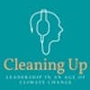 Cleaning Up. Leadership in an age of climate change. Logo