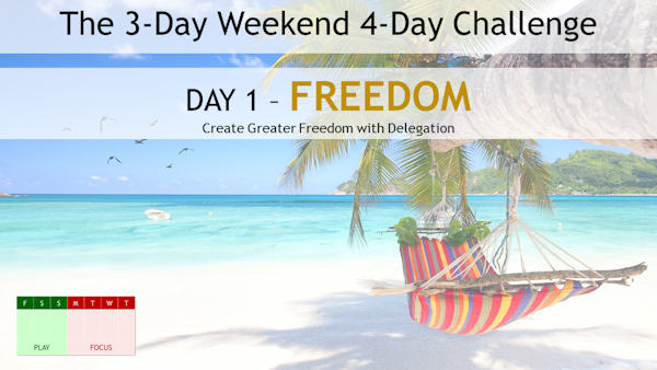 150. Create Freedom with Delegation - Day 1 of the 3-Day Weekend Challenge
