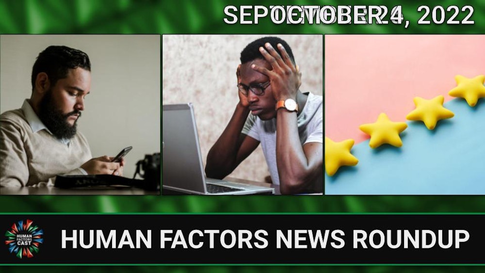Human Factors Weekly News (10/04/22)