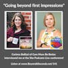 Going beyond first impressions – Corinna Bellizzi of Care More Be Better interviews me at the She Podcasts Live conference