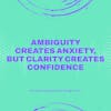 Ambiguity Creates Anxiety, but Clarity Creates Confidence