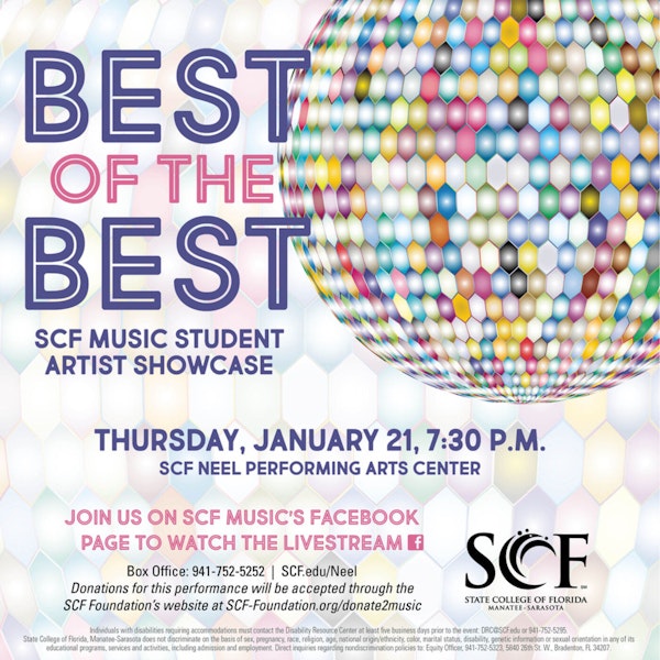SCF Music's Best of the Best Recital: Thursday, January 21, 7:30 p.m.