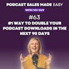 Episode 063 | #1 way to double your podcast downloads in the next 90 days