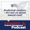 Preferred vendors - it's not all about lowest cost!