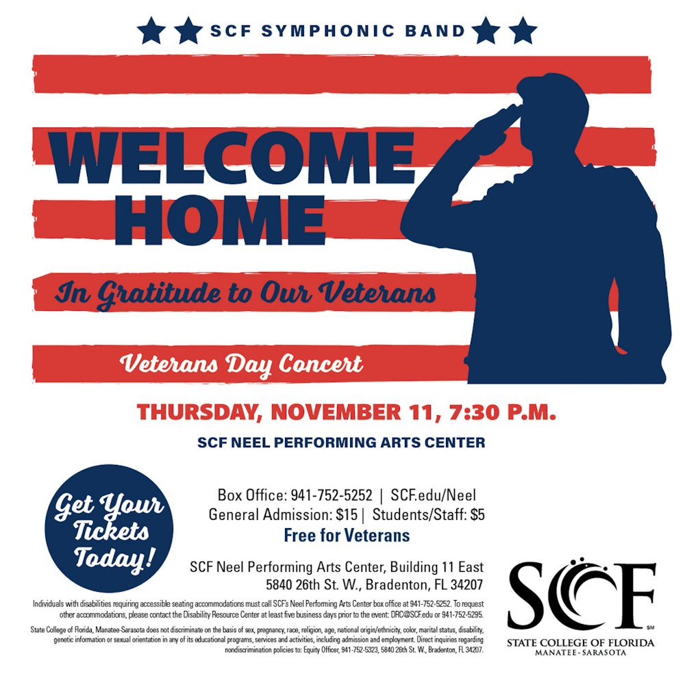 The SCF Symphonic Band and Veteran Services Presents 