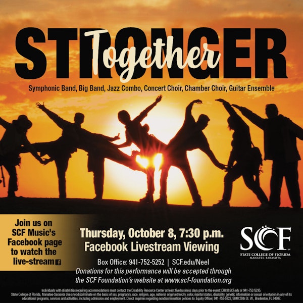 Stronger Together-Presented by the SCF Music Program, Thursday, October 8, 7:30 PM-Facebook Livestream