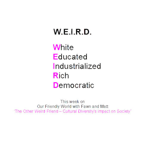 The Other Weird Friend - Cultural Diversity's Impact on Society