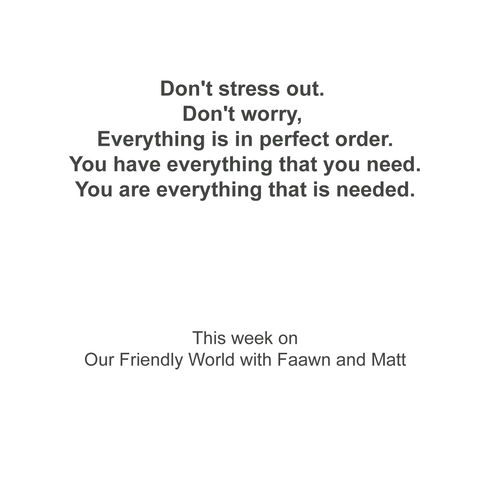 "Friendly Encouragement"