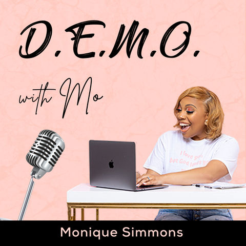 D.E.M.O. with Mo Logo